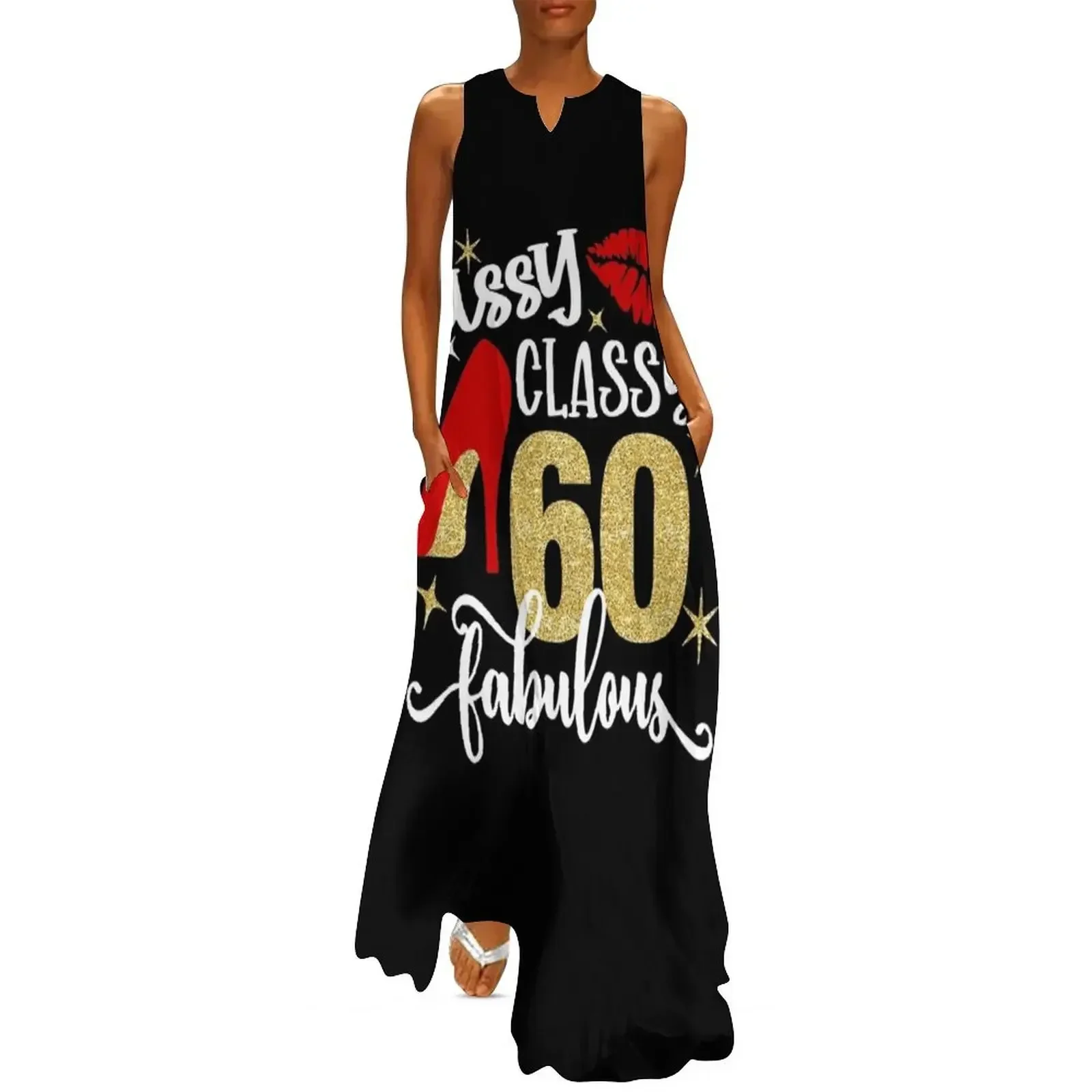 Sassy Classy 60 Fabulous 60th Birthday Party Decorations Long Dress summer women's dress 2025 elegant dresses plus sizes Dress
Sassy Classy 60 Fabulous 60th Birthday Party Decorations Long Dress summer women's dress 2025 elegant dresses plus sizes Dress