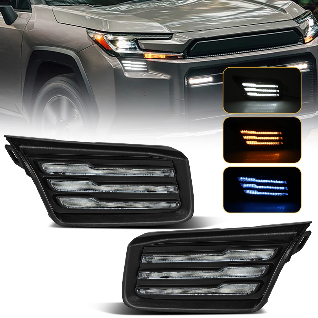 LED DRL For Toyota RAV4 Woodland 26-up Daytime Night Running Light Front LED Daylight Dynamic Turn Signal Start up Animation 12V
LED DRL For Toyota RAV4 Woodland 26-up Daytime Night Running Light Front LED Daylight Dynamic Turn Signal Start up Animation 12V