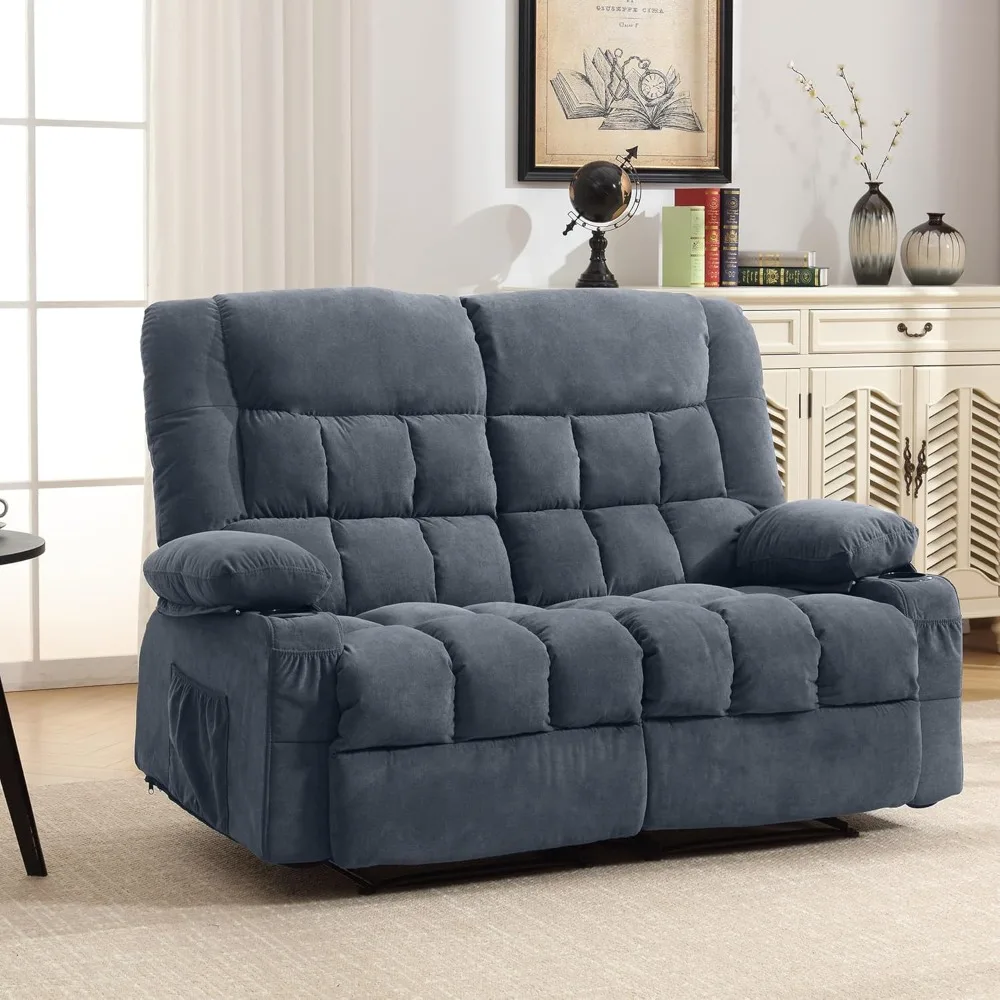 Reclining Loveseat with Cup Holders for Living Room 2 Seat Manual Loveseat Recliner with Side Pocket, Living Room Sofas
Reclining Loveseat with Cup Holders for Living Room 2 Seat Manual Loveseat Recliner with Side Pocket, Living Room Sofas