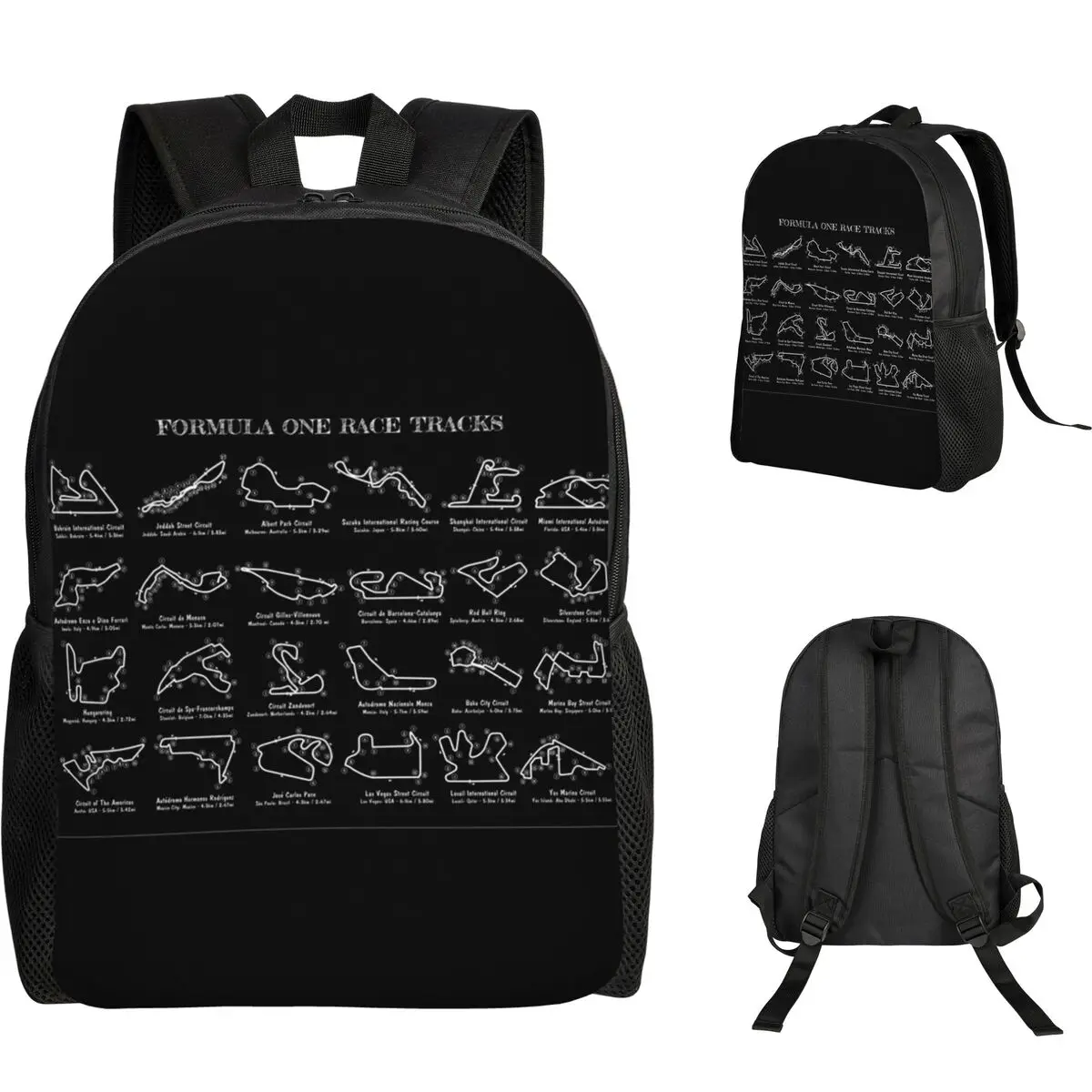 F1 Race Tracks (White Stencil-No Background) Student Backpack School Bag Hiking Travel Daypack for Men Women Fashion Bookbag
F1 Race Tracks (White Stencil-No Background) Student Backpack School Bag Hiking Travel Daypack for Men Women Fashion Bookbag