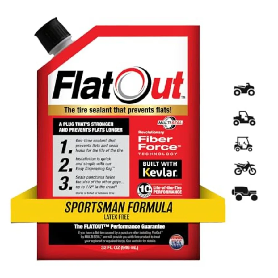 Tire Sealant Sportsman Formula - Prevent Flat Tires, Seal Leaks, Contains Kevlar, 32-Ounce Bag
Tire Sealant Sportsman Formula - Prevent Flat Tires, Seal Leaks, Contains Kevlar, 32-Ounce Bag