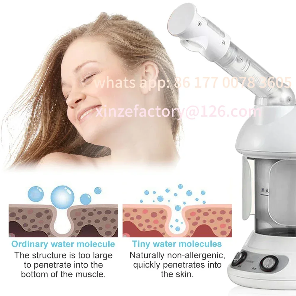 Customizable Facial Steamer Ozone Steamer with 360° Rotatable Nozzle Nano Ionic Face Humidifier Facial Steamer for Salon
Customizable Facial Steamer Ozone Steamer with 360° Rotatable Nozzle Nano Ionic Face Humidifier Facial Steamer for Salon