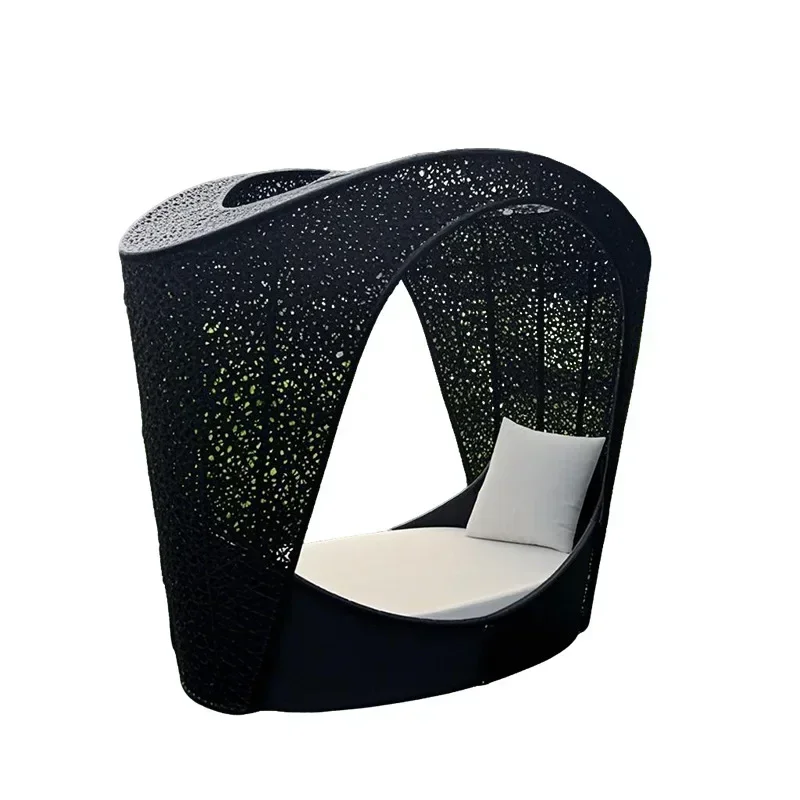 Outdoor leisure bed rattan round bed open-air balcony net
Outdoor leisure bed rattan round bed open-air balcony net
