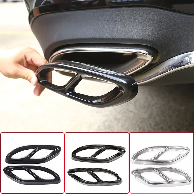 Para Mercedes Benz A B C E GLA GLC GLE GLS CLS clase de acero inoxidable silenciador de escape trasero cubierta de tubo embellec
Para Mercedes Benz A B C E GLA GLC GLE GLS CLS clase de acero inoxidable silenciador de escape trasero cubierta de tubo embellec
