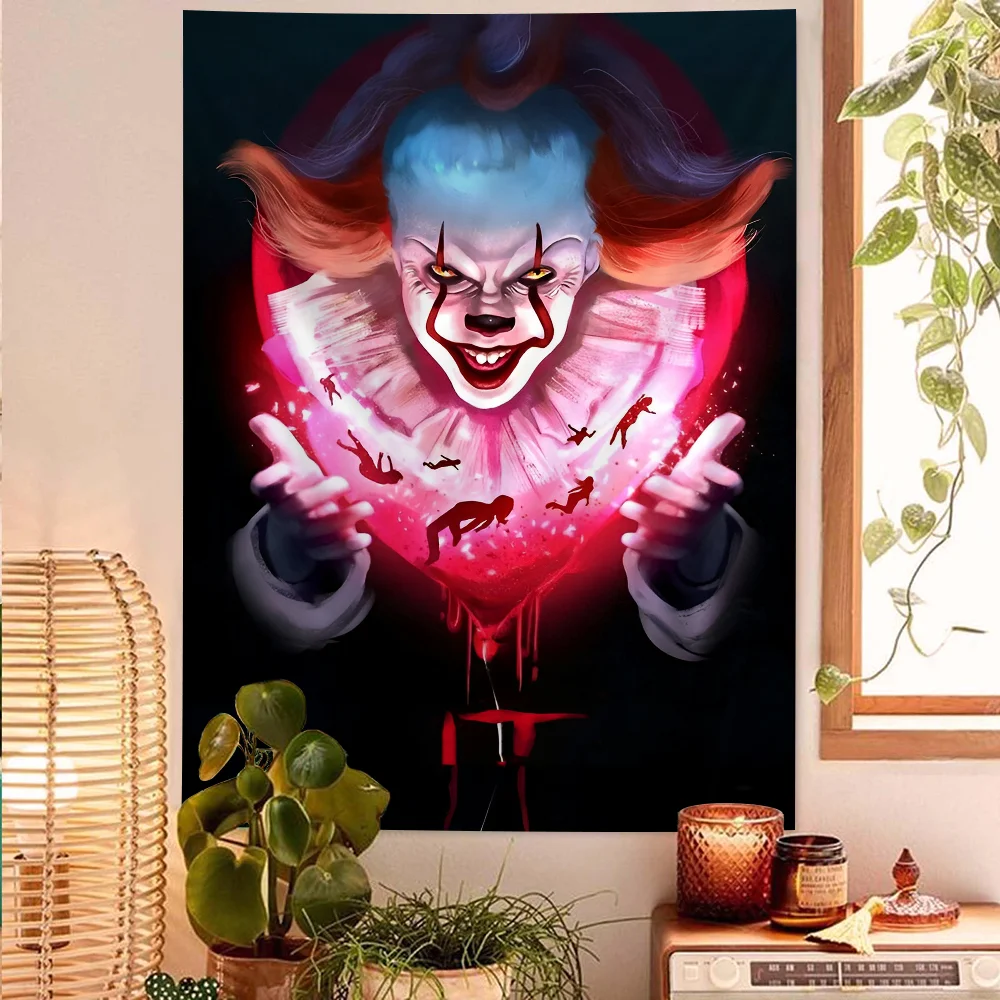 VIKAMA Clown Nightmare Tapestry Penny Wise Blood-Eyed Red Balloons Halloween Party Movie Room Decoration
VIKAMA Clown Nightmare Tapestry Penny Wise Blood-Eyed Red Balloons Halloween Party Movie Room Decoration