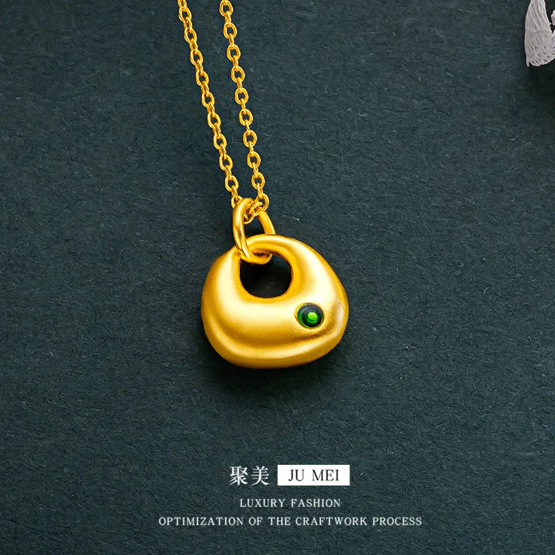 9999 24K real gold small gold lump pendant necklace new Chinese style simple retro high-end sweater chain women's pendant
9999 24K real gold small gold lump pendant necklace new Chinese style simple retro high-end sweater chain women's pendant