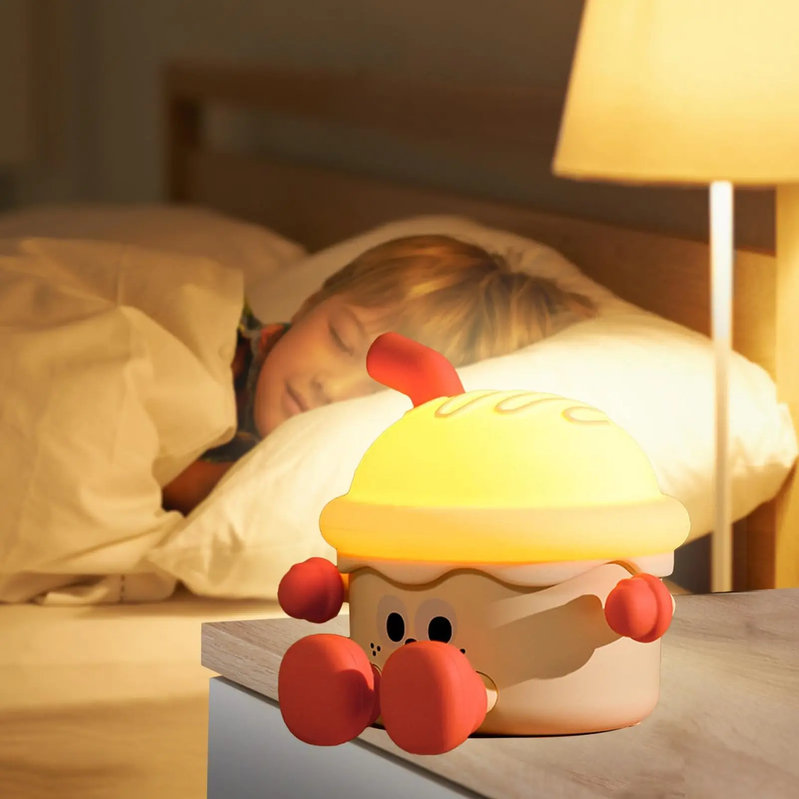 Cute Ice Cream Tap Night Light - Soft Silicone Slap Light, Rechargeable with 3 Brightness Modes for Nursery Dorm Bedroom Mood
Cute Ice Cream Tap Night Light - Soft Silicone Slap Light, Rechargeable with 3 Brightness Modes for Nursery Dorm Bedroom Mood
