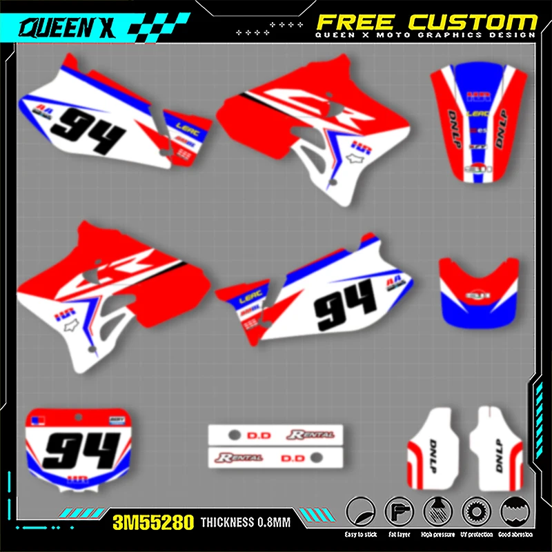 Комплект наклеек Queen X MOTOR Custom Team Graphics для Honda 1995 1996 1997 CR125 1995 1996 CR250 005
Комплект наклеек Queen X MOTOR Custom Team Graphics для Honda 1995 1996 1997 CR125 1995 1996 CR250 005
