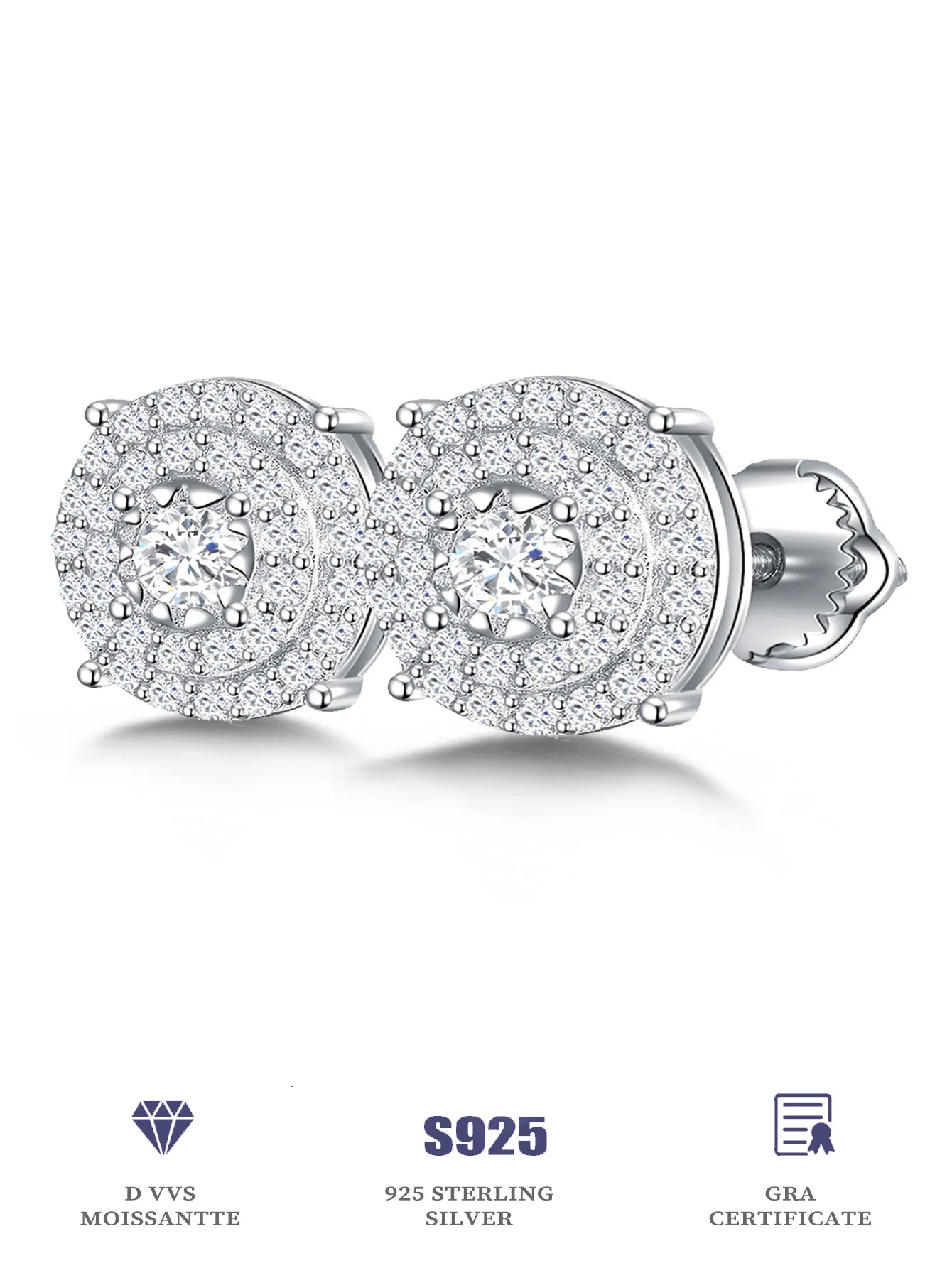 0.15ct Earrings Round Stud Earring for Women Gra Certificate Moissanite Earrings 925 Fashion Jewelry
0.15ct Earrings Round Stud Earring for Women Gra Certificate Moissanite Earrings 925 Fashion Jewelry