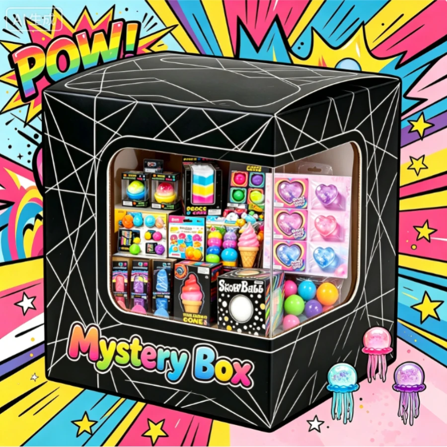 What's Inside Mystery Squish Fidget Box, Random Assorted Squeeze Sensory Toys, Surprise Unboxing Experience for Kids and Teens
What's Inside Mystery Squish Fidget Box, Random Assorted Squeeze Sensory Toys, Surprise Unboxing Experience for Kids and Teens