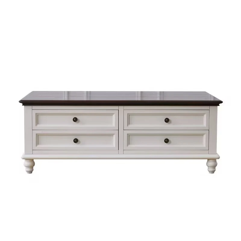 American rural retro solid wood rectangular ivory white coffee table, small apartment coffee table tea table household
American rural retro solid wood rectangular ivory white coffee table, small apartment coffee table tea table household