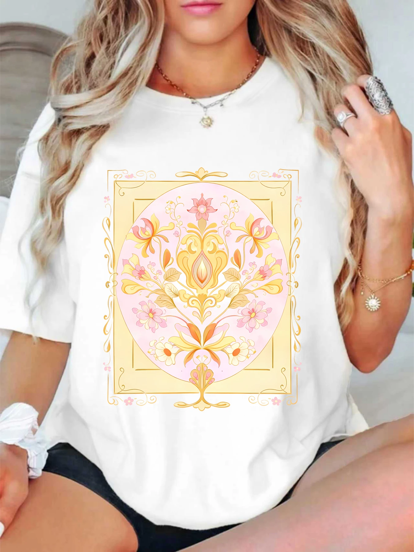 【ZXH11449】Creative pattern printed plus size women's round neck summer casual short sleeved street fashion versatile T-shirt
【ZXH11449】Creative pattern printed plus size women's round neck summer casual short sleeved street fashion versatile T-shirt