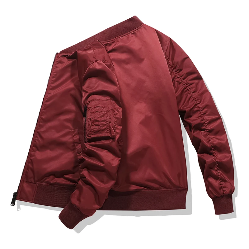 Autumn Thin New Air Force Coat Men's MA1 Pilot Jacket Solid Color Baseball Suit Casual Versatile Large Work Cycling Jacket
Autumn Thin New Air Force Coat Men's MA1 Pilot Jacket Solid Color Baseball Suit Casual Versatile Large Work Cycling Jacket