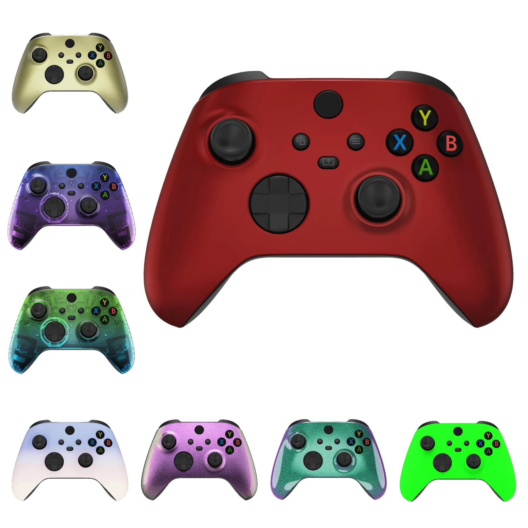 Запасная часть для корпуса лицевой панели, чехол для контроллера X-box Series S & X, контроллер не входит в комплект 
Запасная часть для корпуса лицевой панели, чехол для контроллера X-box Series S & X, контроллер не входит в комплект