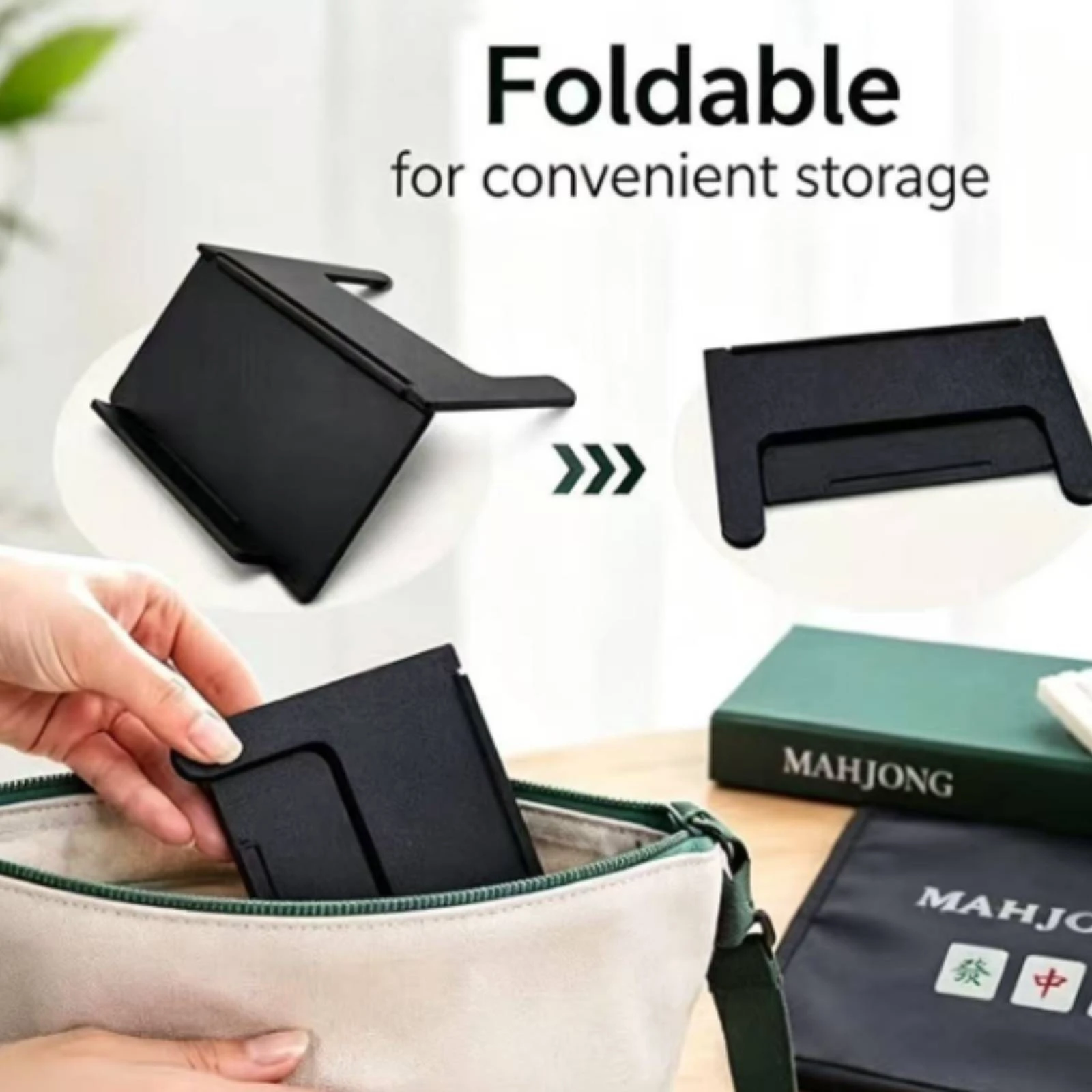 Mahjong Card Holder with Foldable Base Collapsible Mahjong Viewing Rack Space-Saving Lightweight for Board Gamers
Mahjong Card Holder with Foldable Base Collapsible Mahjong Viewing Rack Space-Saving Lightweight for Board Gamers