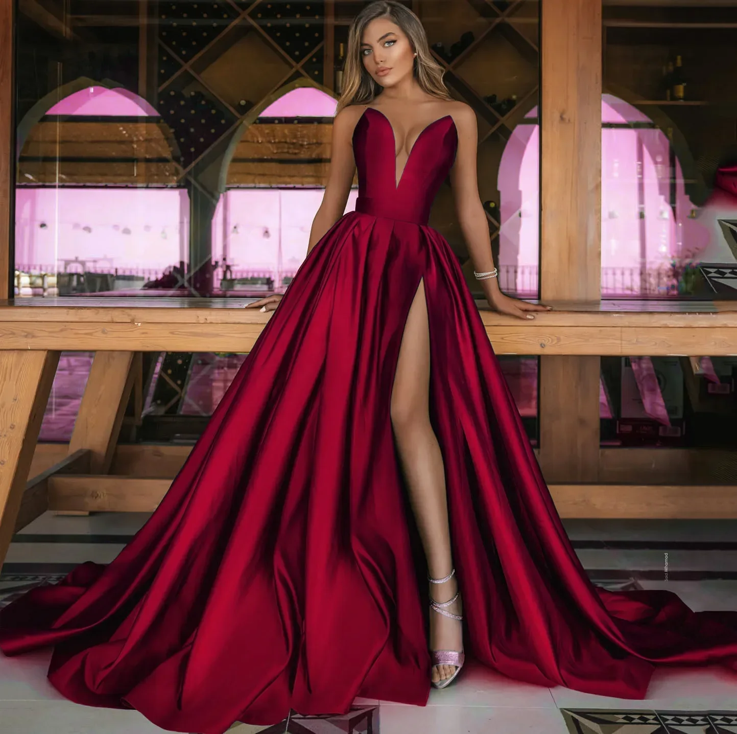 Elegant Shoulderless Maternity Photography Props V Split Long Dress Pregnant Women Fancy Maternity Dress Sexy
Elegant Shoulderless Maternity Photography Props V Split Long Dress Pregnant Women Fancy Maternity Dress Sexy
