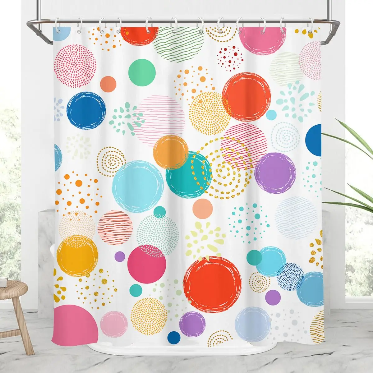 Colorful Geometry Shower Curtain Modern Geometric Bath Curtain Waterproof Polyester Abstract Art Bathroom Curtain with Hooks
Colorful Geometry Shower Curtain Modern Geometric Bath Curtain Waterproof Polyester Abstract Art Bathroom Curtain with Hooks