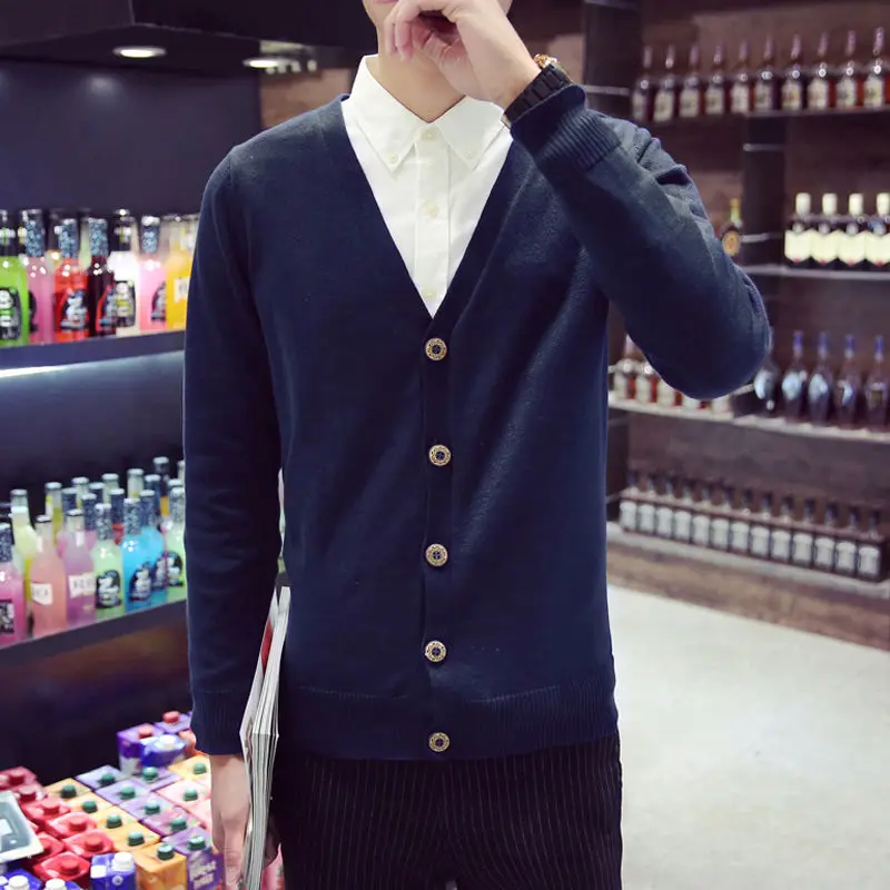 Men Cardigan Sweater Single-Breasted Casual Knitted Coat Ropa Hombre Spring Autumn V-Neck Solid Wild Knitwear Pull Homme
Men Cardigan Sweater Single-Breasted Casual Knitted Coat Ropa Hombre Spring Autumn V-Neck Solid Wild Knitwear Pull Homme