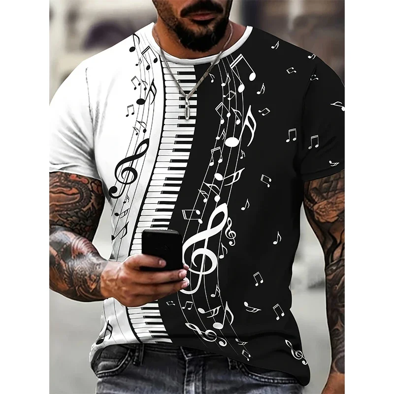 New Piano Musical Note 3D Print T-Shirts Men Casual Short Sleeve T Shirt Street Style Harajuku Y2k Tees Tops Clothing
New Piano Musical Note 3D Print T-Shirts Men Casual Short Sleeve T Shirt Street Style Harajuku Y2k Tees Tops Clothing