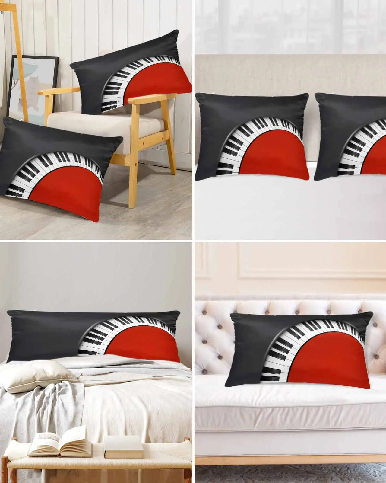 Red And Black Piano Keys Bed Satin Pillowcase 2pcs Sofa Pillow Cover Case Bedroom Satin Cushion Covers Home Decor
Red And Black Piano Keys Bed Satin Pillowcase 2pcs Sofa Pillow Cover Case Bedroom Satin Cushion Covers Home Decor
