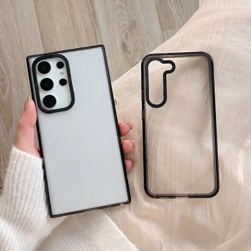 Transparent Black Border Case for Samsung Galaxy S25 S24 S23 Ultra S23+ S24 Plus Cover Protective Case
Transparent Black Border Case for Samsung Galaxy S25 S24 S23 Ultra S23+ S24 Plus Cover Protective Case
