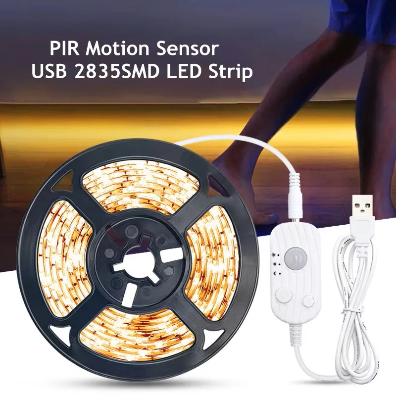 Wireless PIR Motion Sensor LED Strip Light 5V USB Flexible Tape Ribbon for Stair Closet Kitchen Night Backlight Decor
Wireless PIR Motion Sensor LED Strip Light 5V USB Flexible Tape Ribbon for Stair Closet Kitchen Night Backlight Decor