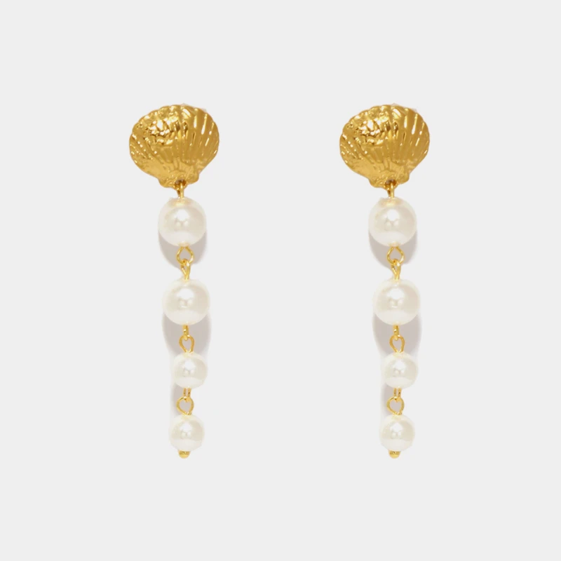 Luxury Waterproof Pearls Tassel Drop Stainless Steel Shell Earrings Handmade Premium Jewelry Women Gift
Luxury Waterproof Pearls Tassel Drop Stainless Steel Shell Earrings Handmade Premium Jewelry Women Gift