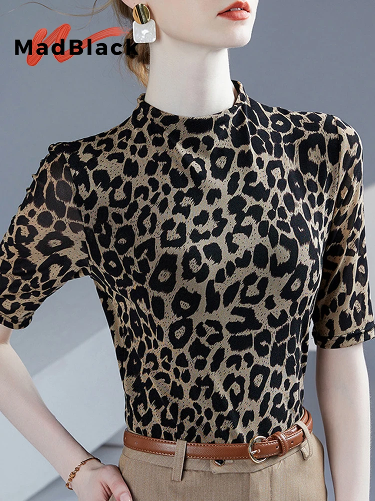 MadBlack European Clothing T-Shirt Vintage Women Sexy Crew Neck Leopard Slim Tops Half Sleeve Tee Spring Summer 2024 T3D718JC
MadBlack European Clothing T-Shirt Vintage Women Sexy Crew Neck Leopard Slim Tops Half Sleeve Tee Spring Summer 2024 T3D718JC