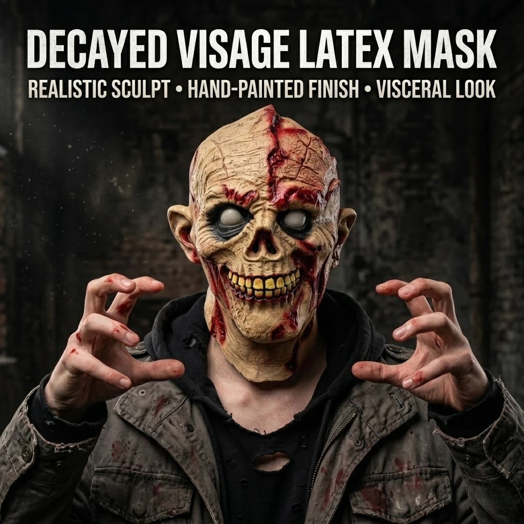 Adult Halloween Latex Scary Zombie Mask with Exposed Brain And Blood for Costume Party Prop
Adult Halloween Latex Scary Zombie Mask with Exposed Brain And Blood for Costume Party Prop