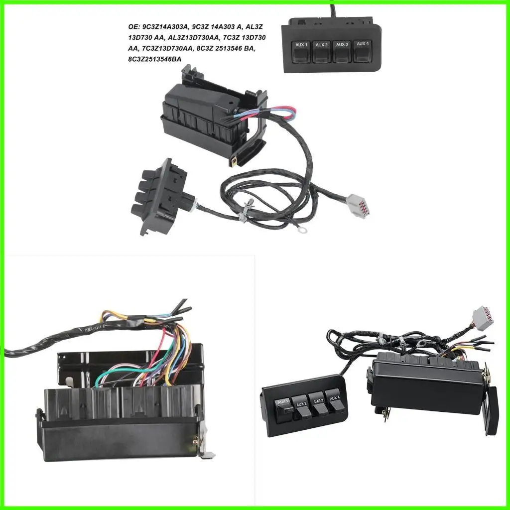 Replacement Auxiliary Upfitter Switch Panel Auto Accessory with Harness Wiring BC3Z14A303B 7C3Z13D730AA for F350
Replacement Auxiliary Upfitter Switch Panel Auto Accessory with Harness Wiring BC3Z14A303B 7C3Z13D730AA for F350
