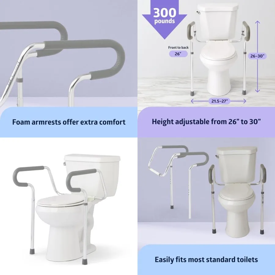 Medline Guardian Toilet Safety Rail - Adjustable Height, Robust and Reliable, Ideal for Medical Patients, Hospitals, Nursing Ho
Medline Guardian Toilet Safety Rail - Adjustable Height, Robust and Reliable, Ideal for Medical Patients, Hospitals, Nursing Ho
