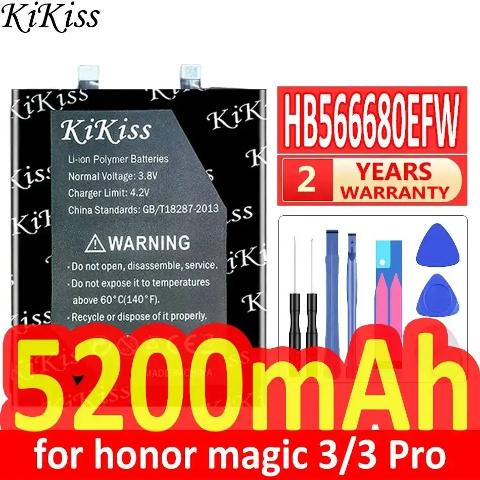High Capacity HB566680EFW Mobile Phone Battery 5200mAh For Huawei Honor Magic 3 3 Pro 3pro magic3 magic3 Pro
High Capacity HB566680EFW Mobile Phone Battery 5200mAh For Huawei Honor Magic 3 3 Pro 3pro magic3 magic3 Pro