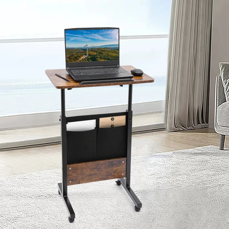 Rolling Computer Standing Desk, Portable Laptop Desk, 16'' x 24'' with Storage Bag Adjustable Height Computer Stand
Rolling Computer Standing Desk, Portable Laptop Desk, 16'' x 24'' with Storage Bag Adjustable Height Computer Stand
