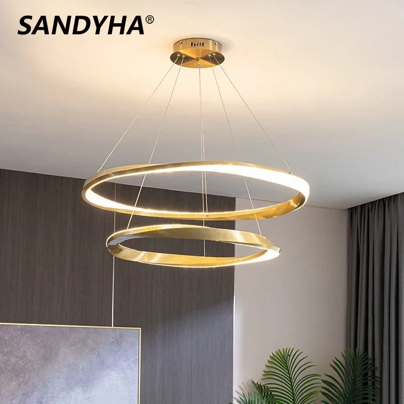 SANDYHA Modern Minimalist Pendant Lights Circular Acrylic Design Ceiling Chandeliers for Living Room Bedroom Decoration Home
SANDYHA Modern Minimalist Pendant Lights Circular Acrylic Design Ceiling Chandeliers for Living Room Bedroom Decoration Home