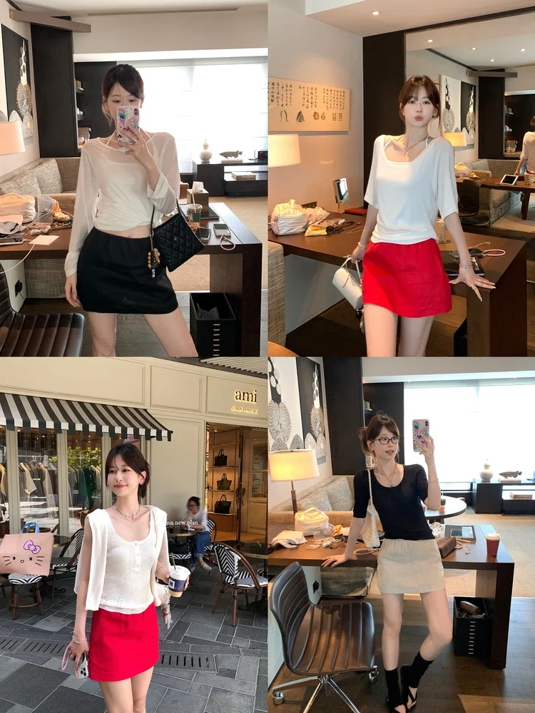 Льняная юбка с эффектом похудения для женщин, универсальная трапециевидная юбка с высокой талией, повседневная корейская версия, новое поступление лета
Льняная юбка с эффектом похудения для женщин, универсальная трапециевидная юбка с высокой талией, повседневная корейская версия, новое поступление лета