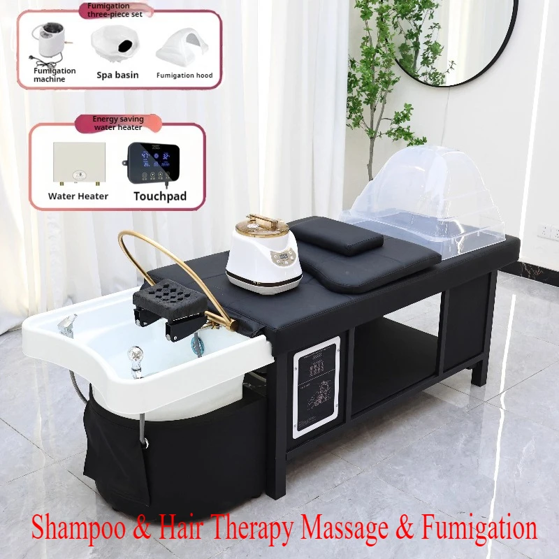 Hair Salon Shampoo Chairs Gold Color Bed Hair Care Frequency Conversion Constant Temperature Krzesla Beauty Salon Furniture
Hair Salon Shampoo Chairs Gold Color Bed Hair Care Frequency Conversion Constant Temperature Krzesla Beauty Salon Furniture