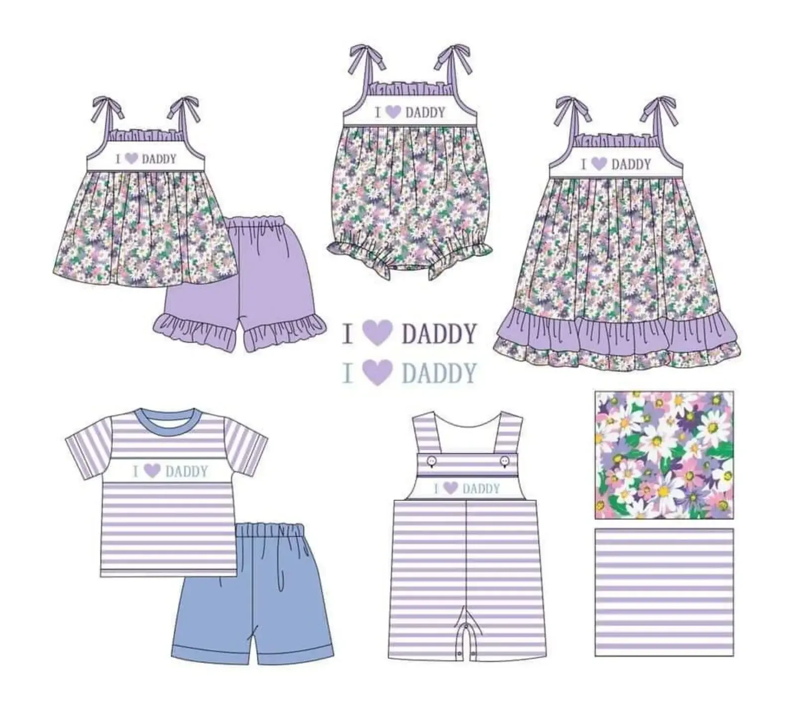 New I Love Dad Series Sling Lace Letter Print Floral Print Shorts Lace Girls Boys Striped Shorts Set Baby Romper Dress
New I Love Dad Series Sling Lace Letter Print Floral Print Shorts Lace Girls Boys Striped Shorts Set Baby Romper Dress