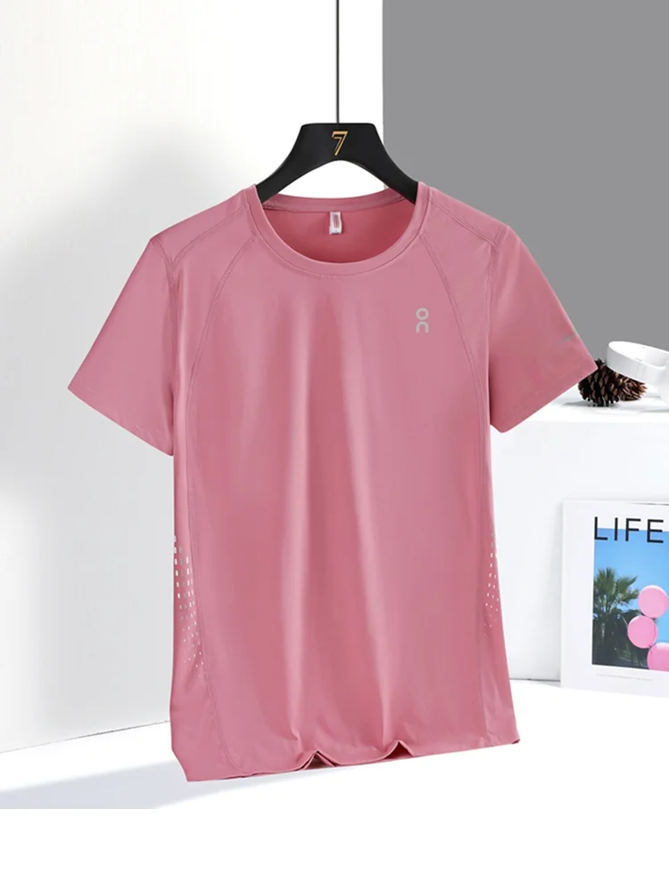 Qui Dry Ice Silk Elastic Comfortable Summer Women's round Ne ort Sve T-irt for Running Plang Fitn Breathable
Qui Dry Ice Silk Elastic Comfortable Summer Women's round Ne ort Sve T-irt for Running Plang Fitn Breathable