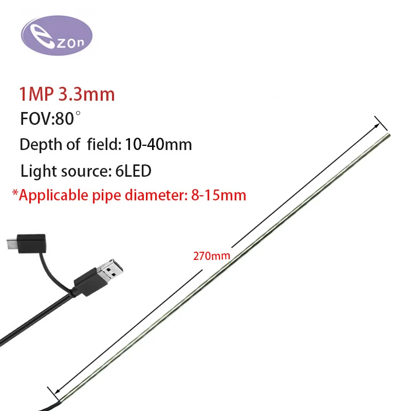 Промышленная эндоскопическая камера HD 720p 3,3 мм, совместимая с системами Android с 6 светодиодами для проверки бочонков пистолета.
Промышленная эндоскопическая камера HD 720p 3,3 мм, совместимая с системами Android с 6 светодиодами для проверки бочонков пистолета.