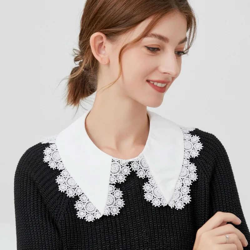 Big Lapel Floral Lace Neckwear Fake Collar Decorative Woman Doll White Shirt Detachable Collar Girls Small Shawl
Big Lapel Floral Lace Neckwear Fake Collar Decorative Woman Doll White Shirt Detachable Collar Girls Small Shawl