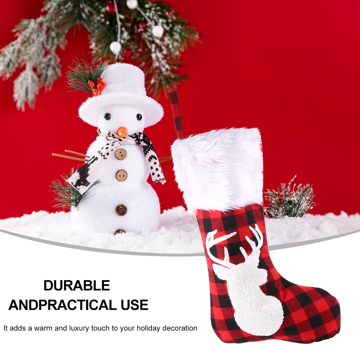 Red Black Plaid Christmas Stockings Socks for Tree Gift Washable Reusable High Quality Fabric Perfect for Gifts C
Red Black Plaid Christmas Stockings Socks for Tree Gift Washable Reusable High Quality Fabric Perfect for Gifts C