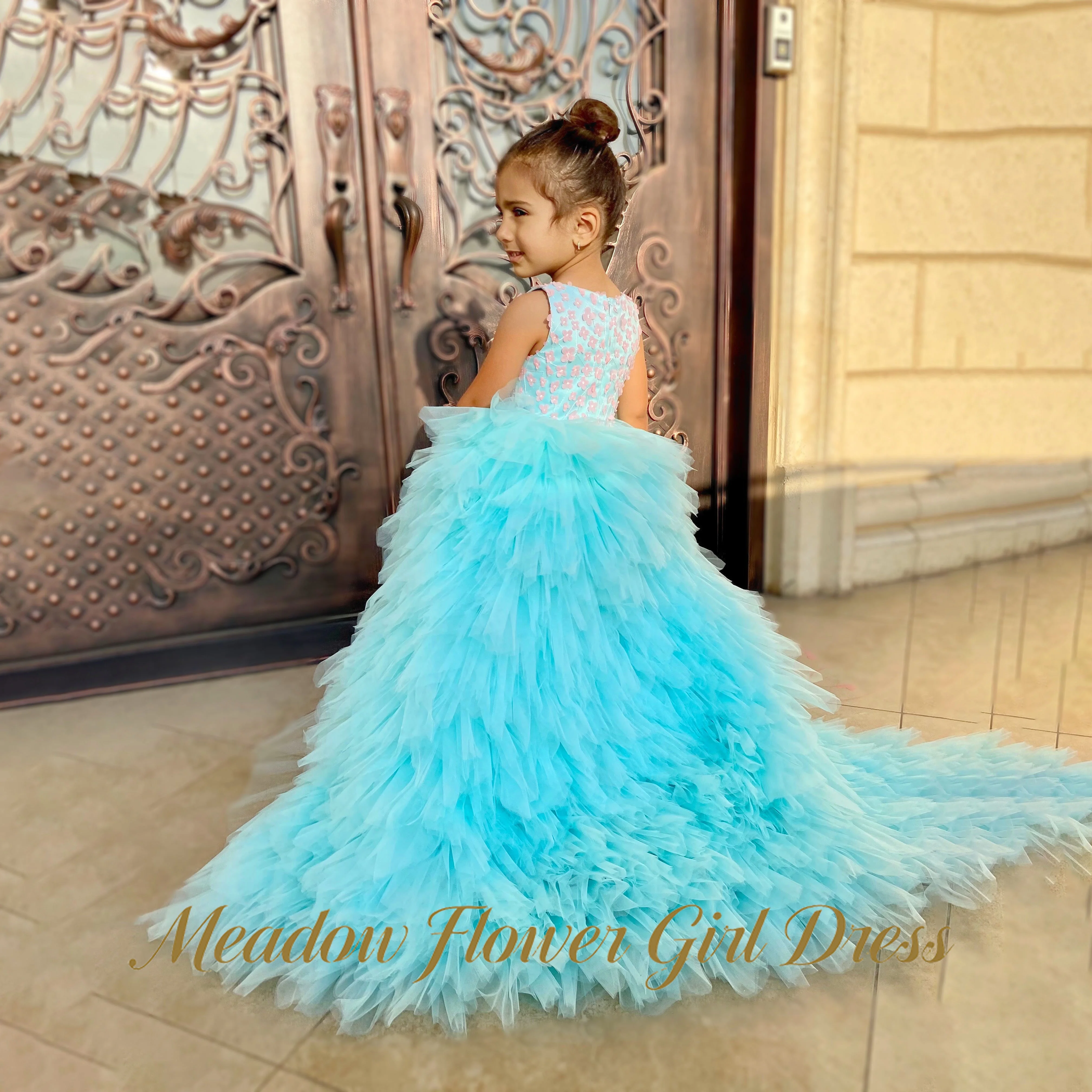 Meadow Turquoise Evening Party Dress for Girls High Low Wedding Dress for Girls 3-13 Years Old Sleeveless Cute Flower Girl Dress
Meadow Turquoise Evening Party Dress for Girls High Low Wedding Dress for Girls 3-13 Years Old Sleeveless Cute Flower Girl Dress
