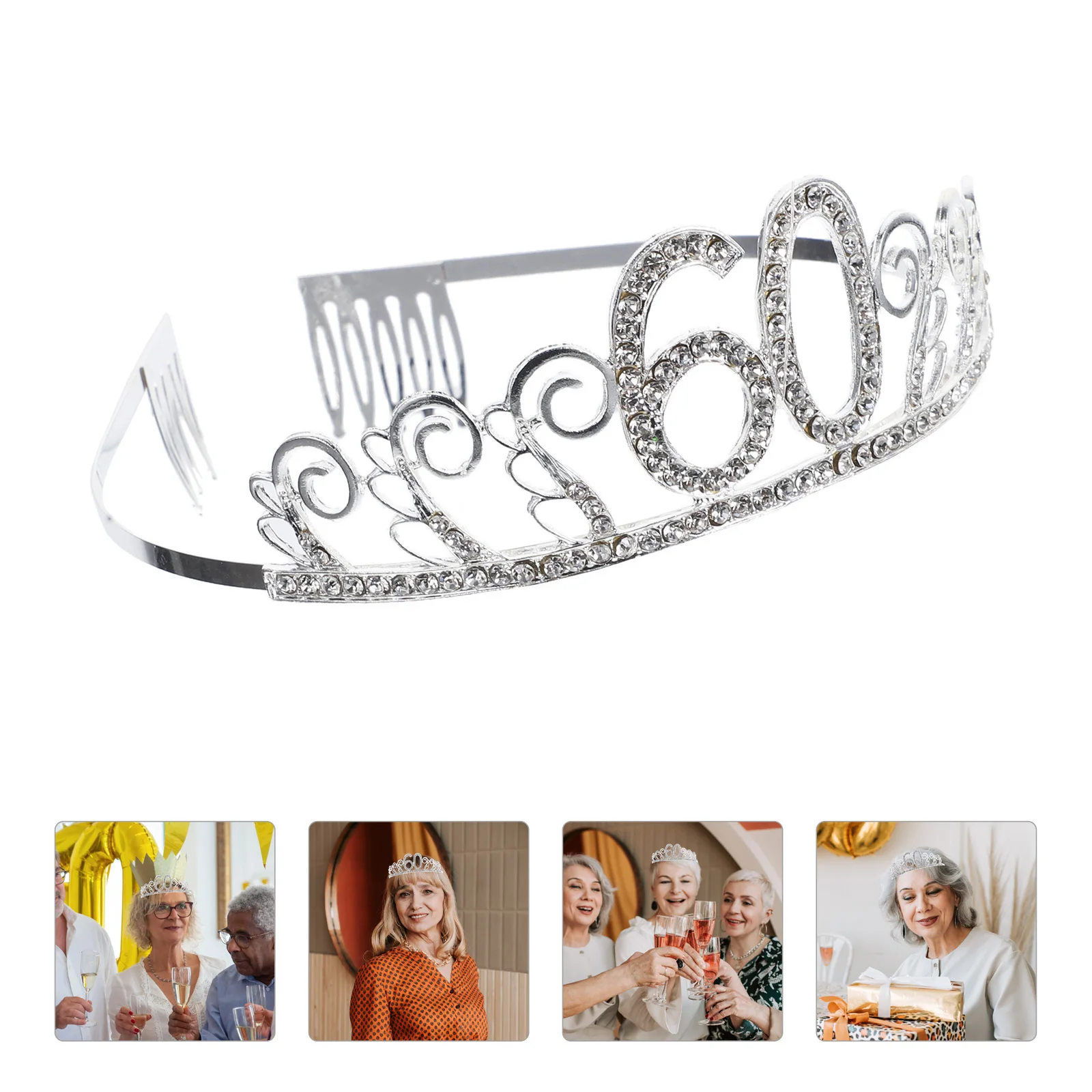 Crystal Tiara Birthday Number 60 Alloy Alloy Party Hair Comb Headband Crown for 60th Birthday Women Crown Tiara
Crystal Tiara Birthday Number 60 Alloy Alloy Party Hair Comb Headband Crown for 60th Birthday Women Crown Tiara