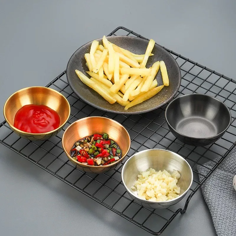 6/9pcsStainless Steel Sauce Dishes Dip Bowls,Soy Sauce Dish Appetizer Plates, Sushi Seasoning Dipping Bowl Mini Appetizer Bowls
6/9pcsStainless Steel Sauce Dishes Dip Bowls,Soy Sauce Dish Appetizer Plates, Sushi Seasoning Dipping Bowl Mini Appetizer Bowls