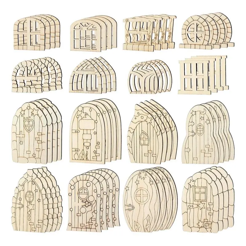 【CHRISTMAS 】DIY Fairy House Kit 64 Pcs Fairy Door Mini Wooden Garden Doors Unpainted Wood Miniature Blank Window Unfinished Craf
【CHRISTMAS 】DIY Fairy House Kit 64 Pcs Fairy Door Mini Wooden Garden Doors Unpainted Wood Miniature Blank Window Unfinished Craf