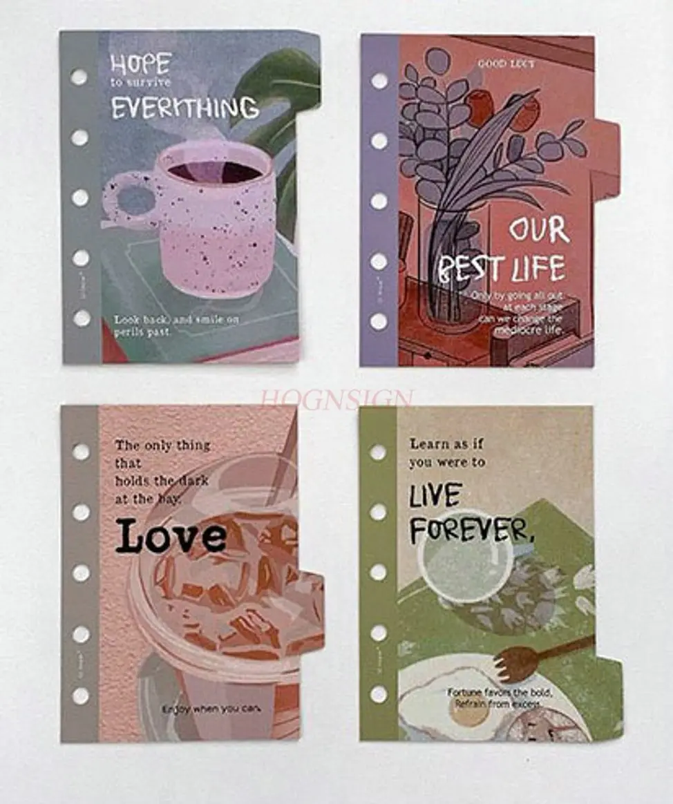 4pcs/set loose leaf index pad,Handbook partition board,
4pcs/set loose leaf index pad,Handbook partition board,