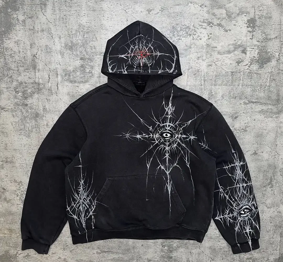 Gothic Revival Oversized Hoodie Men's and Women's Retro Fashion Printed Hip Hop Sportswear Coat Personalized Retro Street Wear
Gothic Revival Oversized Hoodie Men's and Women's Retro Fashion Printed Hip Hop Sportswear Coat Personalized Retro Street Wear