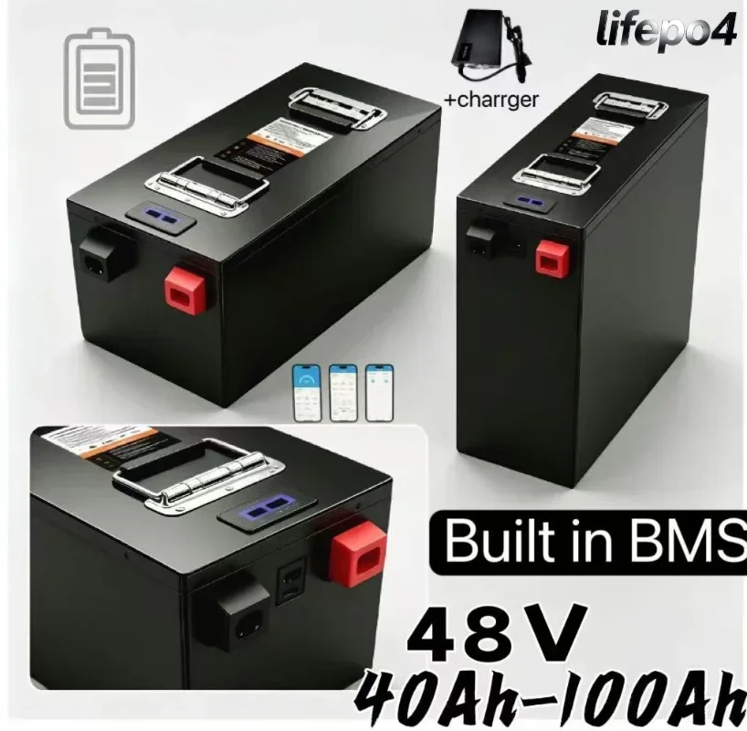 48V LiFePO4 Battery Pack | 40/50/60/80/100Ah | Built-In BMS & Metal Enclosure | Reliable Power for Electric Mobility
48V LiFePO4 Battery Pack | 40/50/60/80/100Ah | Built-In BMS & Metal Enclosure | Reliable Power for Electric Mobility