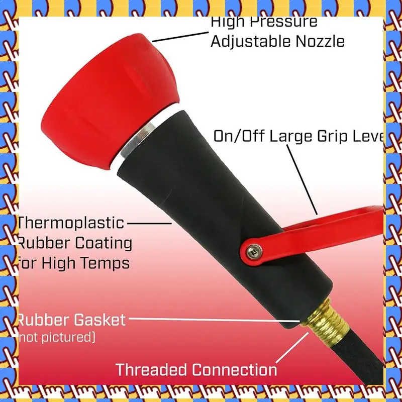 A79I Up To 250 PSI Firefighter Style Garden Hose Nozzle With Threaded Connection Industrial High Flow Grip
A79I Up To 250 PSI Firefighter Style Garden Hose Nozzle With Threaded Connection Industrial High Flow Grip