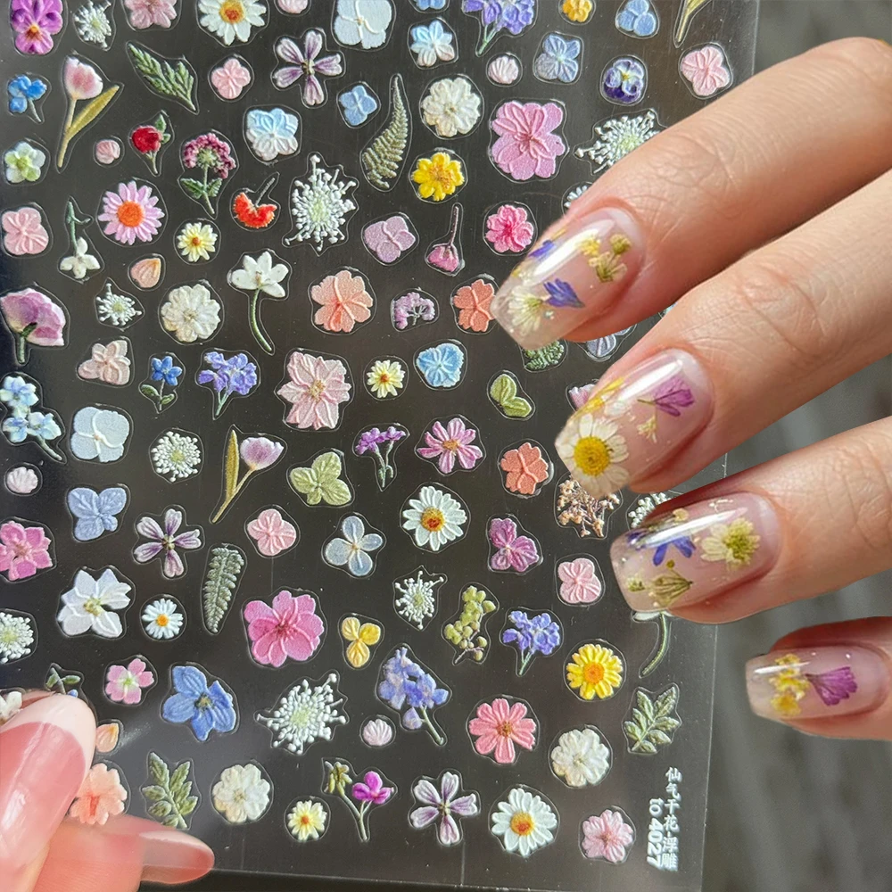 1Pcs 5D Embossed Flowers Leaf Daisy Nail Sticker Spring Blossom Colorful Floral Nail Art Decals Self-Adhesive Manicure Supplies#
1Pcs 5D Embossed Flowers Leaf Daisy Nail Sticker Spring Blossom Colorful Floral Nail Art Decals Self-Adhesive Manicure Supplies#